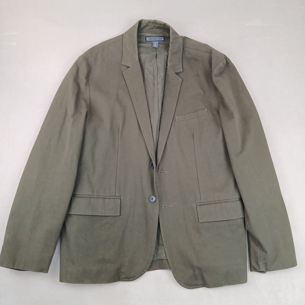 Kenneth Cole XL 44R Mens Jacket Blazer Canvas Elbow Patch 22x30 **Fits A Medium